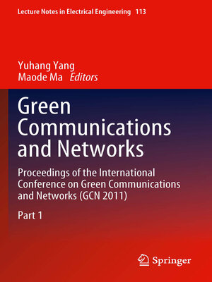 cover image of Green Communications and Networks